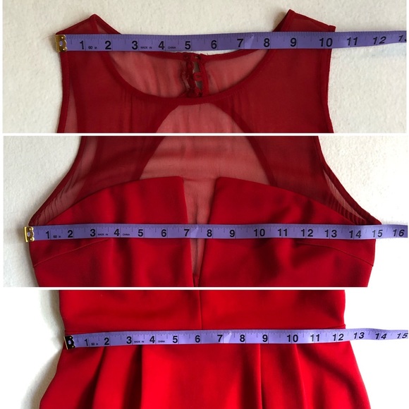 NWT Aryn K cutout red dress - size XS - Picture 13 of 16